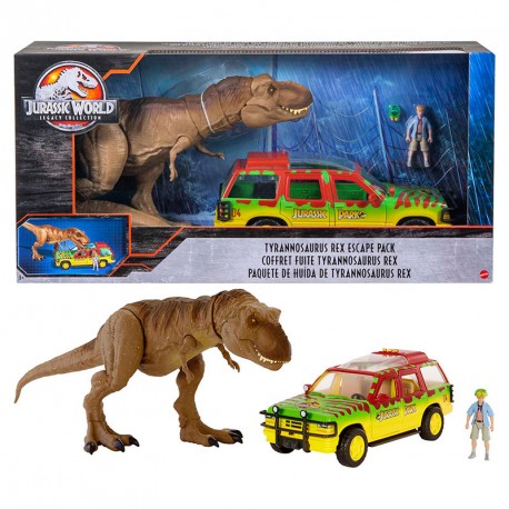 JURASSIC WORLD PACK T-REX Y VEHICULO