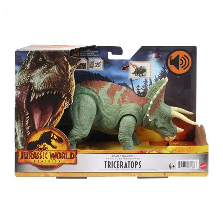 JURASSIC WORLD TRICERATOPS RUGE Y GOLPEA JW3