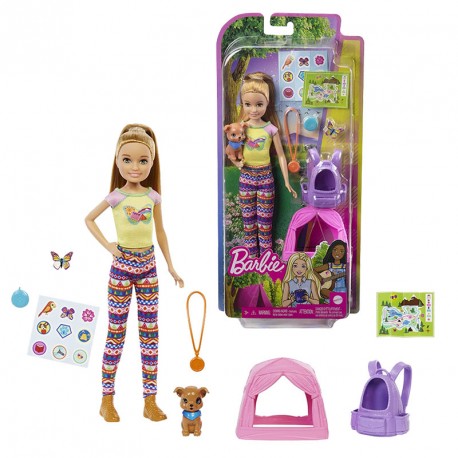 BARBIE ¡VAMOS DE CAMPING! SKIPPER Y MASCOTAS