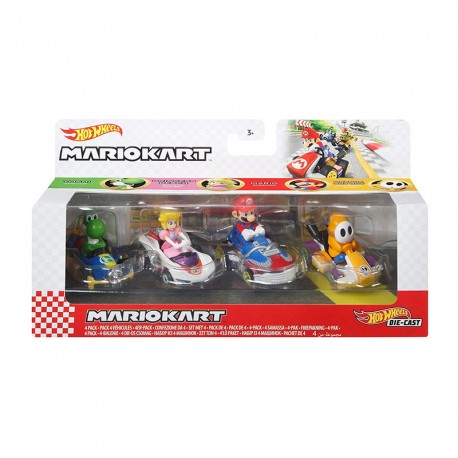 HOTWHEELS MARIO KART SURTIDO PACK 4 PERSONAJES