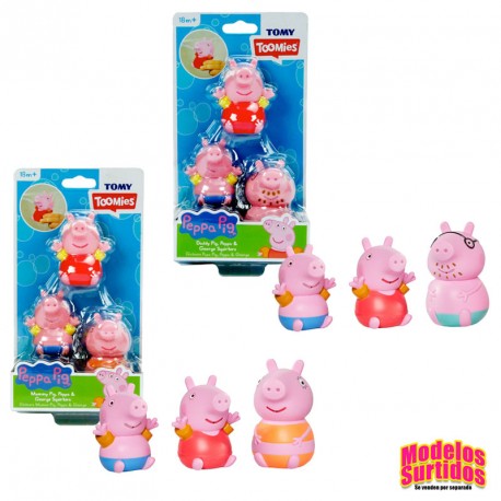 PEPPA PIG FAMILIA SALPICAR EN EL BAÑO