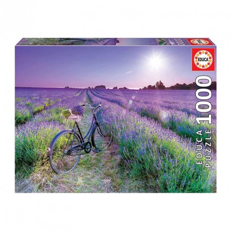 PUZZLE 1000P BICICLETA EN CAMPO DE LAVANDA