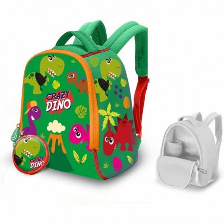 MOCHILA NEOPRENO 25CM CRAZY DINO