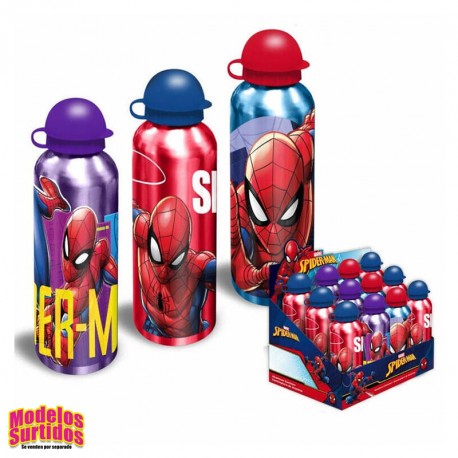 CANTIMPLORA SPIDERMAN ALUMINIO 500ML SURTIDO 3 DISEÑOS