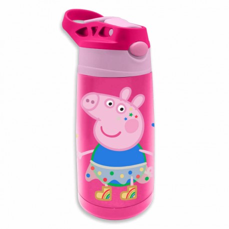 CANTIMPLORA PEPPA PIG ACERO INOXIDABLE 450ML - Din y Don