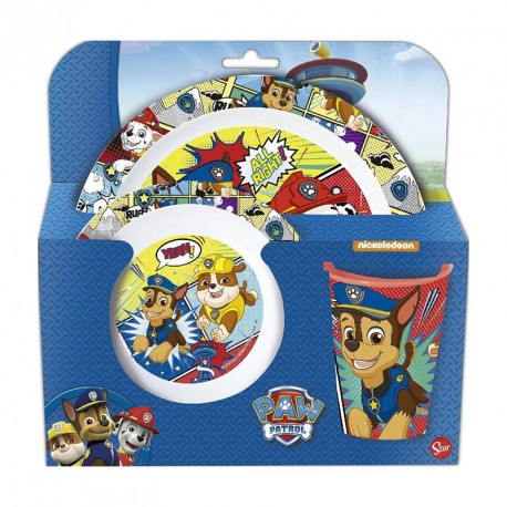 VAJILLA MICRO 3 PCS. PAW PATROL COMIC