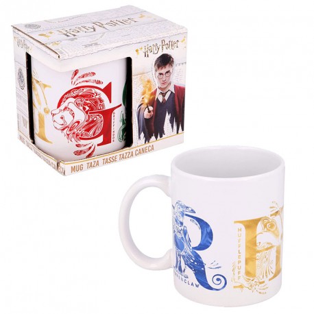 TAZA CERAMICA 325 ML HARRY POTTER HOUSES EN CAJA REGALO