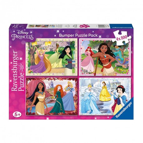 PUZZLE 4X100P DISNEY PRINCESS