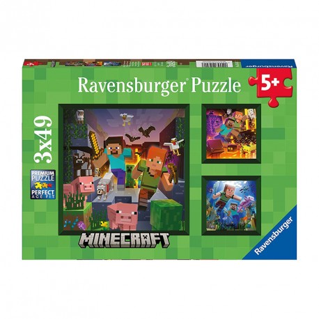 PUZZLE 3X49P MINECRAFT