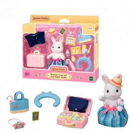 SYLVANIAN SET VIAJE DE FIN DE SEMANA - EMILIA CONEJO DE NIEVE -