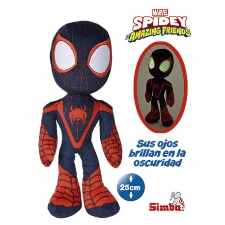 PELUCHE SPIDEY MILES MORALES 25 CM 