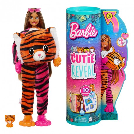 BARBIE CUTIE REVEAL SERIE AMIGOS DE LA JUNGLA TIGRE