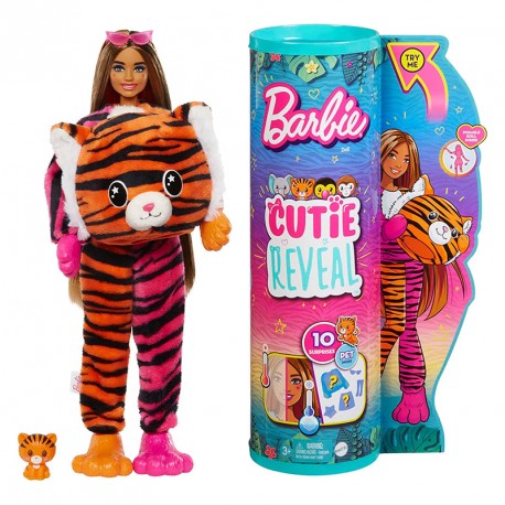 BARBIE CUTIE REVEAL SERIE AMIGOS DE LA JUNGLA TIGRE