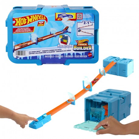 HOTWHEELS TRACK BUILDER PACK CHOQUE DE HIELO