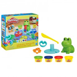 PLAYDOH PRIMERAS CREACIONES CON LA RANA Y LOS COLORES