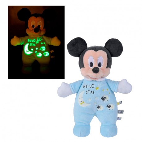 PELUCHE MICKEY BRILLA EN LA OSCURIDAD 25 CM