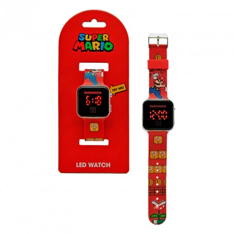 RELOJ LED SUPER MARIO 