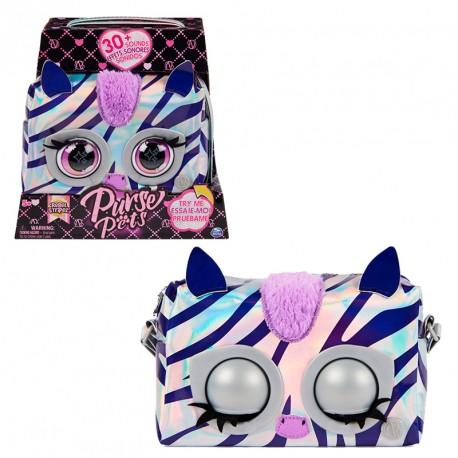 PURSE PETS BOLSO METALLIC MAGIC ZEBRA