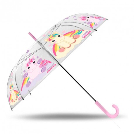 PARAGUAS SWEET DREAMS TRANSPARENTE CAMPANA 46CM