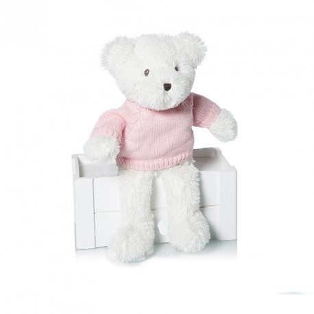 PELUCHE OSO TEDDY BLANCO CON JERSEY 28 CM