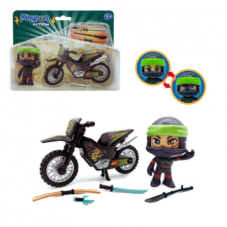 PINYPON ACTION NINJA CON MOTO 