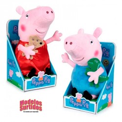 PELUCHE PEPPA & GEORGE WITH TOY 27CM