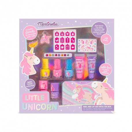 KIT PARA UÑAS Y LABIOS MARTINELIA LITTLE UNICORN