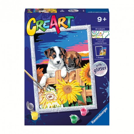 CREART SERIE D CLASSIC CACHORROS CON GIRASOLES