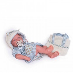 MUÑECA RECIEN NACIDA CON BOLSITO DE BORREGUILLO 42 CM