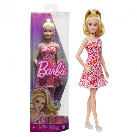 BARBIE FASHIONISTA VESTIDO ROSA FLORES