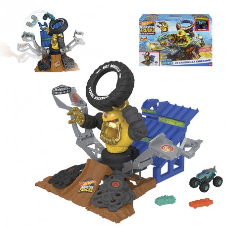 HOTWHEELS MONSTER TRUCKS ARENA WORLD DERRIBO DE GOR-ZILLA