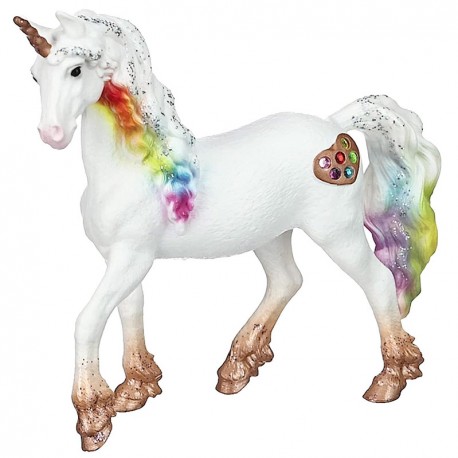 FIGURA YEGUA UNICORNIO ARCOIRIS