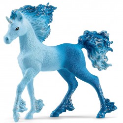 FIGURA POTRO DE UNICORNIO DE FUEGO Y AGUA ELEMENTA