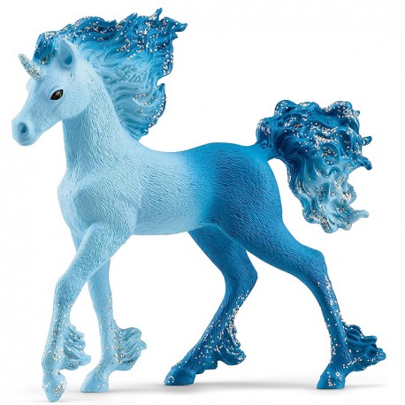 FIGURA POTRO DE UNICORNIO DE FUEGO Y AGUA ELEMENTA