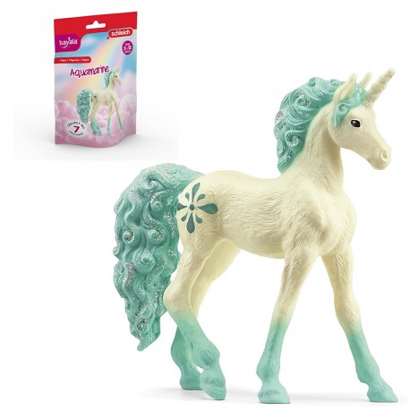 FIGURA UNICORNIO COLECCIONABLE AGUAMARINA