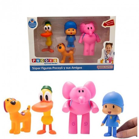 POCOYO PACK 4 SUPER FIGURAS POCOYO Y SUS AMIGOS 