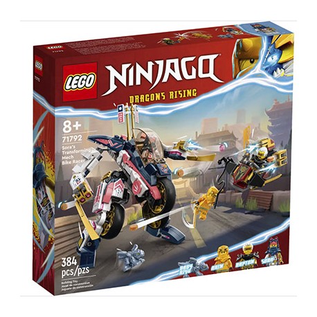 NINJAGO MOTO DE CARRERAS TRANSFORMABLE EN MECA DE SORA