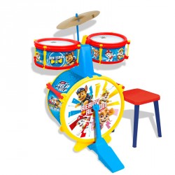 BATERIA PAW PATROL SENCILLA CON BANQUETA