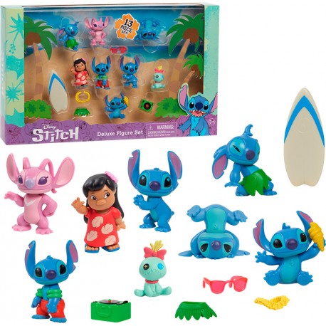 FIGURAS STITCH DELUXE CON ACCESORIOS SET 13 FIG