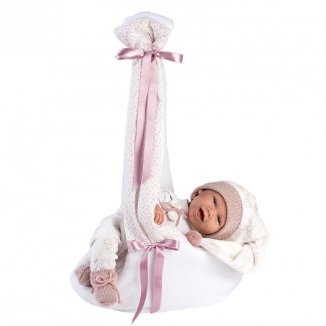 MIMI RN SONRISAS CAPAZO CIGÜEÑA ROSA 42Cm