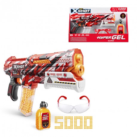 LANZADORA MANUAL DE BOLAS DE GEL X-SHOT HYPER CON 5000 BOLAS