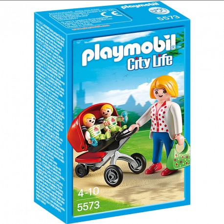 MODERN LIVING MAMA CON CARRITO DE GEMELOS 