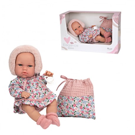 MUÑECA ELEGANCE 30 CM NATAL ROSA BOLSA MULTIUSOS (CUERPO VINYL, SEXO NIÑA)