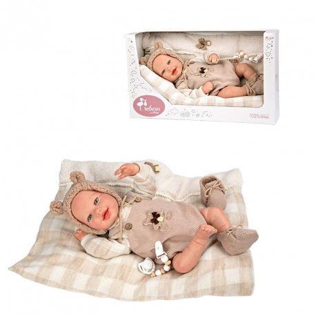 MUÑECA REBORN ARIAS 45 CM RUBEN COJIN 