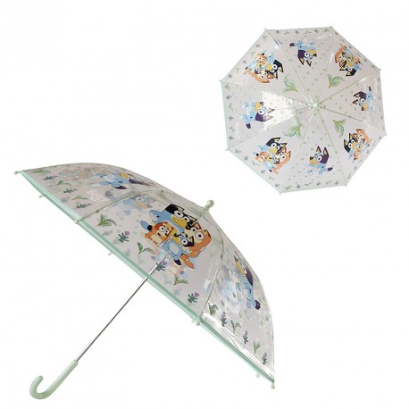 BLUEY PARAGUAS MANUAL INF.48 cm.TRANSPARENTE