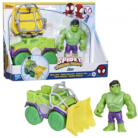 SPIDEY SET FIGURA Y CAMION DEMOLEDOR HULK CON ACCESORIOS