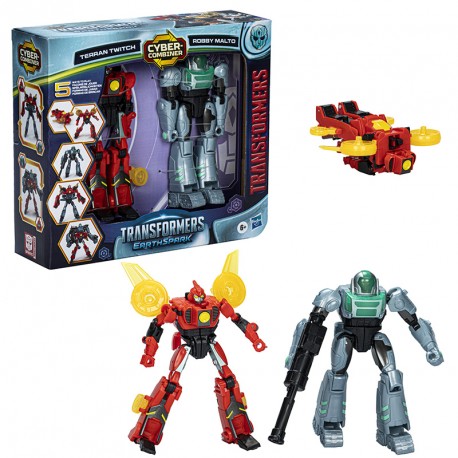 TRANSFORMERS EARTHSPARK CYBER-COMBINER TERRAN TWITCH Y ROBBY MALTO