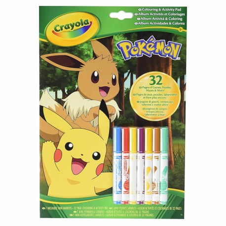 LIBRO ACTIVIDADES Y COLOREAR POKEMON 7 ROTULADORES