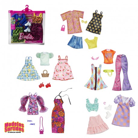 BARBIE PACK 2 LOOKS DE MODA SURTIDOS