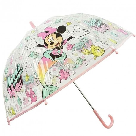 PARAGUAS TRANSPARENTE CAMPANA 46CM MINNIE  